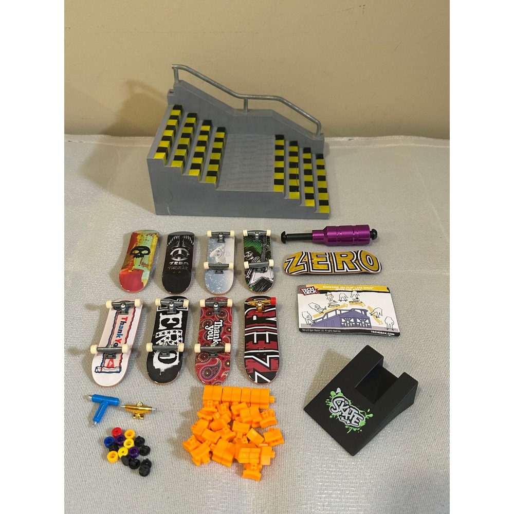 Tech Deck Fingerboard Lot Zero Thank You Skateboards Stair Set Ramp Tools Wheels
